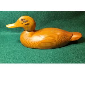 Antique Carved Wood Duck Decoy, Rustic Home Decor